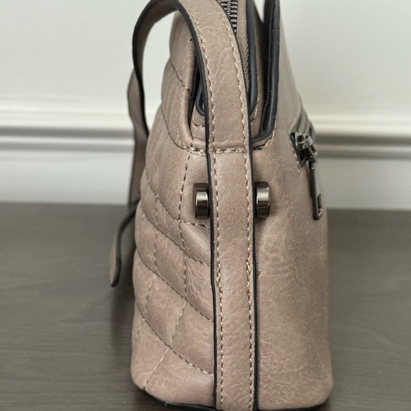 Sam & Hadley Quilted Crossbody Handbag - Cream 9" x 3" - Picture 4 of 16